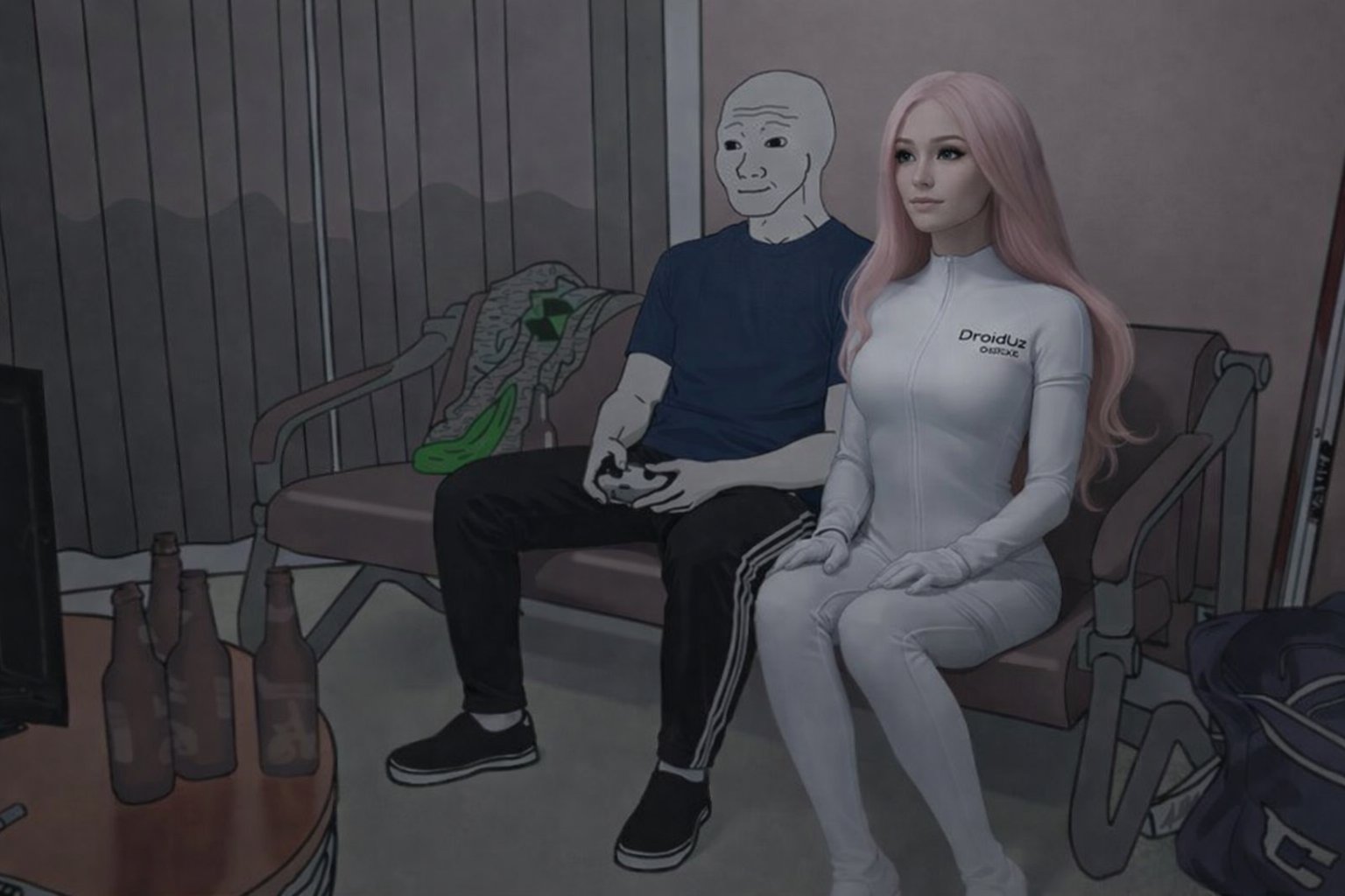 MOYA in casual setting showcasing social interaction capabilities